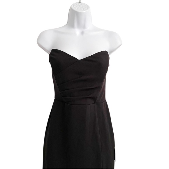Lulus Iconic Arrival Black Strapless Bustier Bodycon Knit Midi Dress Size M NWT - Picture 9 of 14